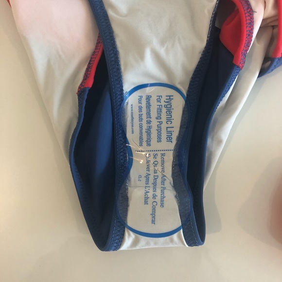 Solid and striped high waisted Bikini bottom - Picture 5 of 5